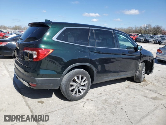 2021 Honda Pilot EX-L with VIN 5FNYF6H59MB004544, listed as a Copart auction lot 49628845 with 50,033 mi miles and Salvage Title. Bid and sale history available at carsss.com. Image 3.