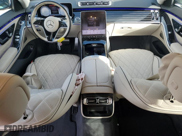 2024 Mercedes-Benz S 580e with VIN W1K6G6KB9RA287889, listed as a Copart auction lot 79701824 with 165 mi miles and Salvage Title. Bid and sale history available at DreamBid. Image 8.
