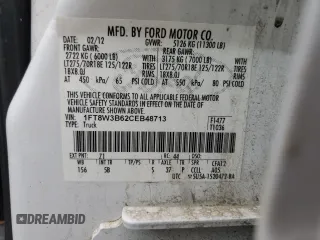 2012 Ford F-350 XL с VIN 1FT8W3B62CEB48713, выставлен на аукционе Copart как лот 56824305 с пробегом 177 936 миль миль и Списание • Salvage title. История ставок и продаж доступна на DreamBid. Изображение 12.