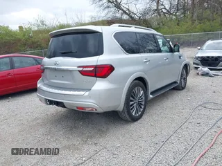 2021 Infiniti QX80 Sensory with VIN JN8AZ2BE9M9267352, listed as a IAAI auction lot 42016437 with 43,872 mi miles and . Bid and sale history available at DreamBid. Image 4.