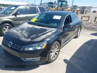 2012 Volkswagen Passat SEL with VIN 1VWCP7A30CC028116, listed as a IAAI auction lot 41963524 with 106,925 mi miles. Bid and sale history available at carsss.com. Image 2.