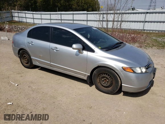 2008 Honda Civic LX with VIN 2HGFA16548H103317, listed as a Copart auction lot 53805405 with 168,899 mi miles and Salvage Title. Bid and sale history available at DreamBid. Image 4.
