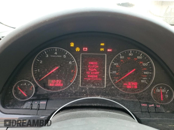 2003 Audi A4 1.8T with VIN WAULC68E03A333284, listed as a Copart auction lot 76754804 with 0 mi miles and Clean Title. Bid and sale history available at carsss.com. Image 9.