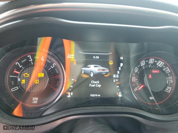 2017 Dodge Challenger R/T with VIN 2C3CDZBTXHH604664, listed as a Copart auction lot 53805695 with 152,210 mi miles and Salvage Title. Bid and sale history available at carsss.com. Image 9.