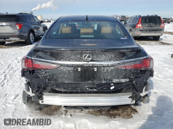 2024 Lexus ES 350 Ultra Luxury with VIN 58AFZ1B1XRU172705, listed as a Copart auction lot 45156825 with 9,600 mi miles and Salvage title. Bid and sale history available at DreamBid. Image 6.