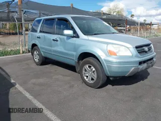 2003 Honda Pilot EX with VIN 2HKYF184X3H514170, listed as a IAAI auction lot 41678184 with 153,504 mi miles. Bid and sale history available at carsss.com. Image 1.