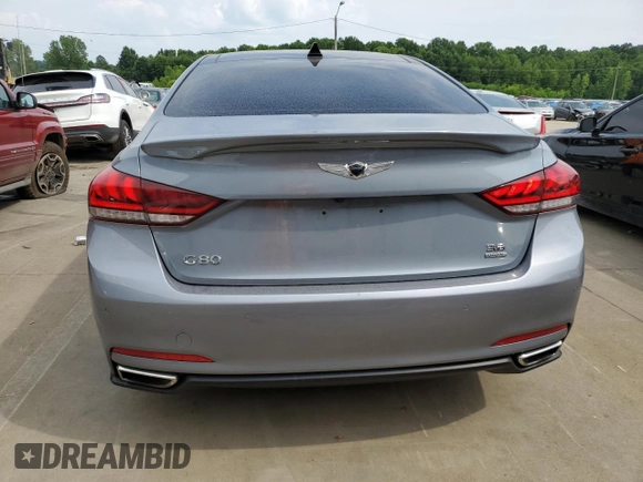 2017 Genesis G80 3.8L with VIN KMHGN4JE0HU201432, listed as a Copart auction lot 59471454 with 90,751 mi miles and Salvage Title. Bid and sale history available at carsss.com. Image 6.
