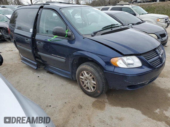 2005 Dodge Caravan SE z VIN 1D4GP24R65B225570, wystawiony jako Copart lot #87389614 z przebiegiem 61 392 mil mil oraz Szkoda całkowita • Salvage title. Historia ofert i sprzedaży dostępna na DreamBid. Obrazek 4.
