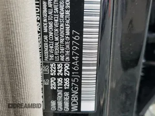 2006 Mercedes-Benz S 500 z VIN WDBNG75J16A479767, wystawiony jako Copart lot #85027454 z przebiegiem 170 381 mil mil oraz Czysty tytuł • Clean title. Historia ofert i sprzedaży dostępna na DreamBid. Obrazek 12.
