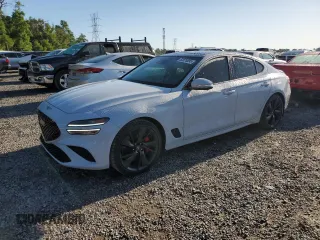 2023 Genesis G70 3.3T with VIN KMTG54TE3PU113251, listed as a Copart auction lot 52675895 with 20,969 mi miles and Salvage title. Bid and sale history available at DreamBid. Image 1.
