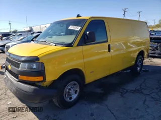 2019 Chevrolet Express Cargo with VIN 1GCWGAFP8K1158437, listed as a Copart auction lot 73789364 with 183,520 mi miles and Salvage title. Bid and sale history available at DreamBid. Image 1.