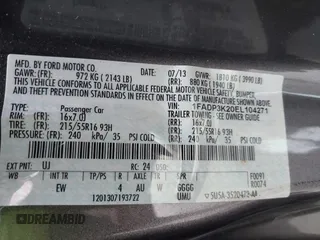 2014 Ford Focus SE with VIN 1FADP3K20EL104271, listed as a IAAI auction lot 39596262 with 81,021 mi miles. Bid and sale history available at carsss.com. Image 9.