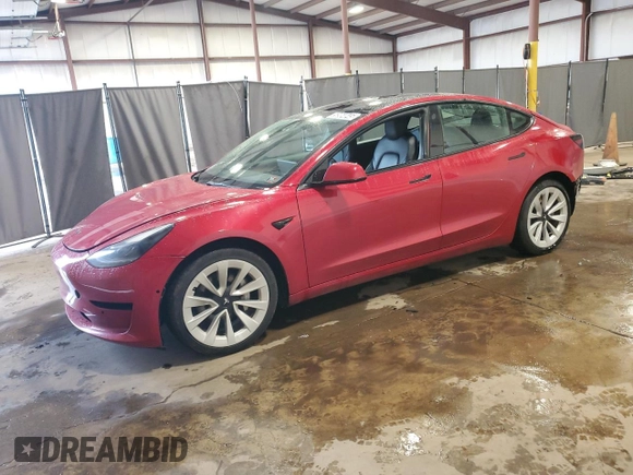 2022 Tesla Model 3 z VIN 5YJ3E1EA9NF290379, wystawiony jako Copart lot #58964045 z przebiegiem 132 105 mil mil oraz Czysty tytuł • Clean title. Historia ofert i sprzedaży dostępna na DreamBid. Obrazek 1.