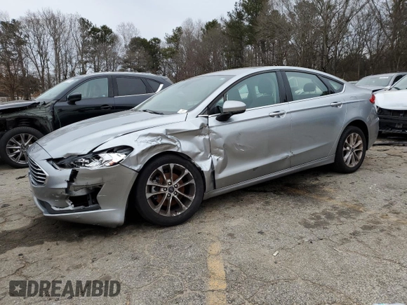 2020 Ford Fusion SE with VIN 3FA6P0H74LR129425, listed as a Copart auction lot 89383665 with 102,667 mi miles and Salvage Title. Bid and sale history available at carsss.com. Image 1.