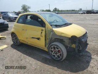 2013 FIAT 500 Sport with VIN 3C3CFFBR2DT739877, listed as a Copart auction lot 50648455 with 71,494 mi miles and Salvage Title. Bid and sale history available at carsss.com. Image 4.