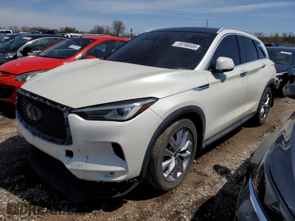 2019 Infiniti QX50 LUXE with VIN 3PCAJ5M13KF137147, listed as a Copart auction lot 53788435 with Not Provided miles and Clean Title. Bid and sale history available at carsss.com. Image 1.