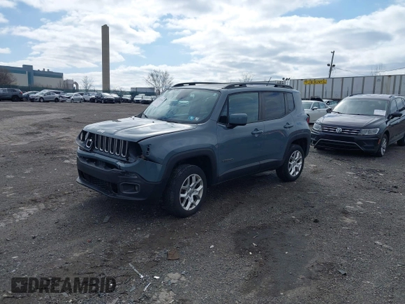 2017 Jeep Renegade Latitude with VIN ZACCJBBB1HPF58787, listed as a IAAI auction lot 41741197 with 93,678 mi miles. Bid and sale history available at carsss.com. Image 2.