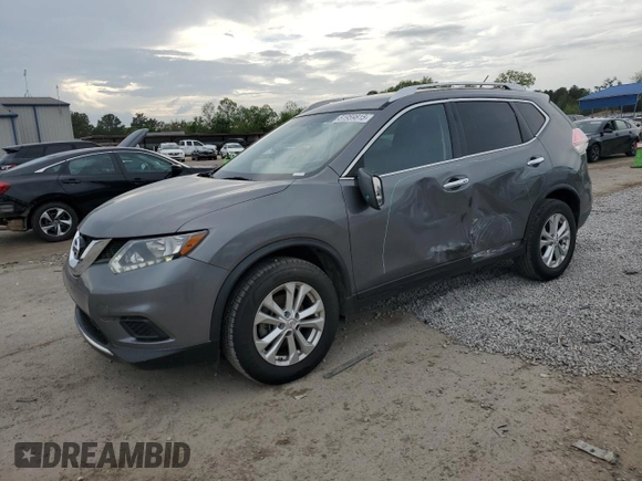 2016 Nissan Rogue S with VIN JN8AT2MT0GW015198, listed as a Copart auction lot 51959815 with 55,498 mi miles and Salvage Title. Bid and sale history available at carsss.com. Image 1.