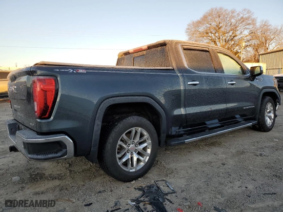2019 GMC Sierra 1500 SLT with VIN 1GTU9DEDXKZ184405, listed as a Copart auction lot 45329495 with 144,861 mi miles and Salvage Title. Bid and sale history available at carsss.com. Image 3.