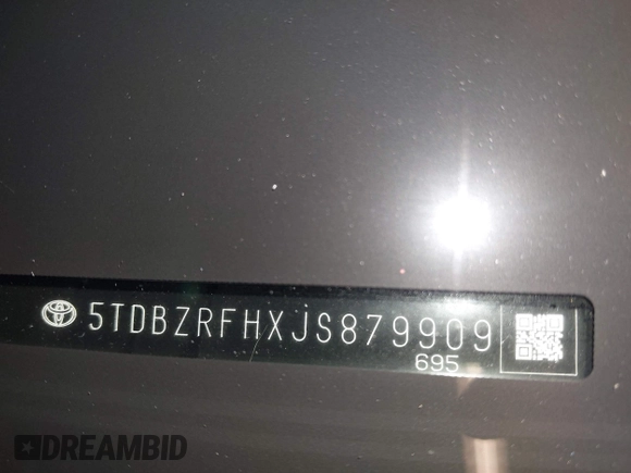 2018 Toyota Highlander LE with VIN 5TDBZRFHXJS879909, listed as a IAAI auction lot 42400961 with 35,721 mi miles and . Bid and sale history available at DreamBid. Image 18.