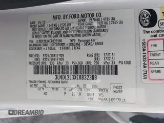 2012 Lincoln MKZ Hybrid with VIN 3LNDL2L3XCR832388, listed as a IAAI auction lot 42065660 with 196,940 mi miles and . Bid and sale history available at DreamBid. Image 9.