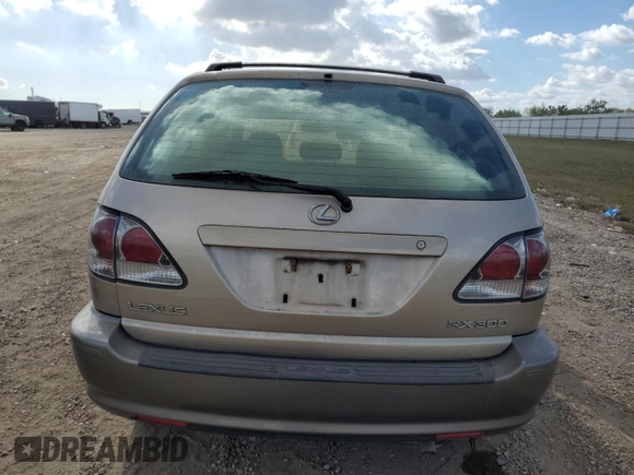 2001 Lexus RX 300 with VIN JTJGF10U410090158, listed as a Copart auction lot 77817154 with 130,583 mi miles and Salvage Title. Bid and sale history available at carsss.com. Image 6.