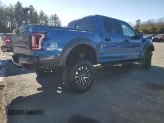 2019 Ford F-150 Raptor with VIN 1FTFW1RG2KFA54737, listed as a Copart auction lot 42795255 with 105,012 mi miles and Salvage Title. Bid and sale history available at carsss.com. Image 3.