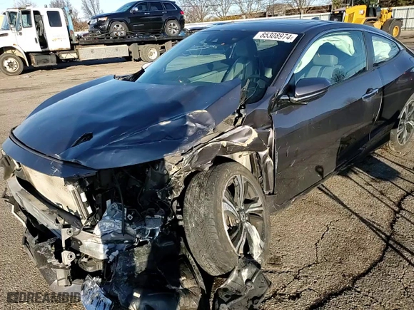 2017 Honda Civic Coupe Touring with VIN 2HGFC3B99HH351805, listed as a Copart auction lot 85308974 with 87,250 mi miles and Salvage Title. Bid and sale history available at carsss.com. Image 11.