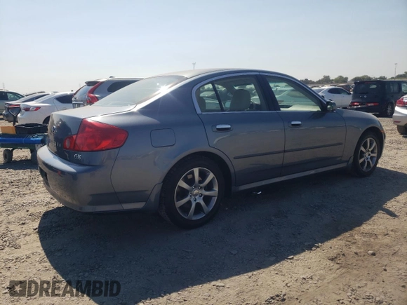 2006 Infiniti G35 with VIN JNKCV51E26M522120, listed as a Copart auction lot 62259174 with 123,641 mi miles and Salvage Title. Bid and sale history available at DreamBid. Image 3.