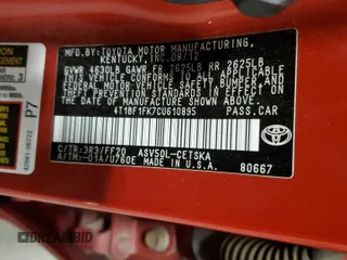 2012 Toyota Camry L with VIN 4T1BF1FK7CU610895, listed as a Copart auction lot 55267385 with 133,309 mi miles and Non Repairable. Bid and sale history available at carsss.com. Image 12.