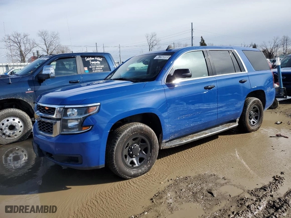 2018 Chevrolet Tahoe Commercial with VIN 1GNSKDEC9JR322847, listed as a Copart auction lot 47268995 with 96,496 mi miles and Clean Title. Bid and sale history available at carsss.com. Image 1.