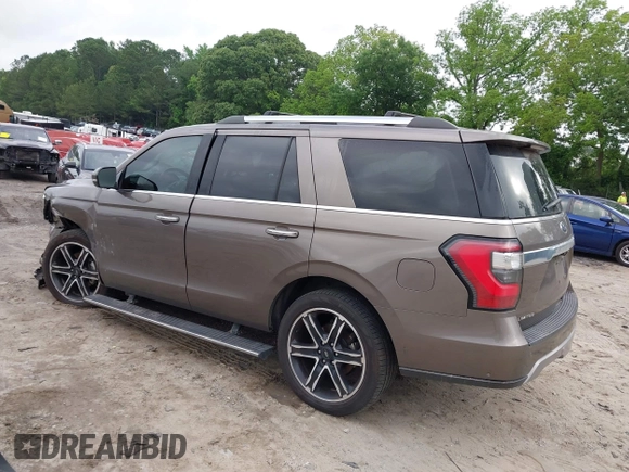 2019 Ford Expedition Limited with VIN 1FMJU1KT7KEA22116, listed as a IAAI auction lot 42276020 with 104,557 mi miles and . Bid and sale history available at DreamBid. Image 3.