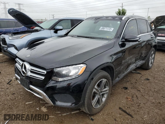 2018 Mercedes-Benz GLC with VIN WDC0G4KB9JV046460, listed as a Copart auction lot 58671172 with 75,858 mi miles. Bid and sale history available at carsss.com. Image 2.