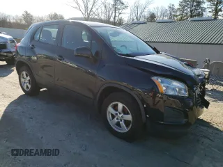 2016 Chevrolet Trax LS with VIN KL7CJNSB4GB655151, listed as a Copart auction lot 48184035 with 75,067 mi miles and Salvage Title. Bid and sale history available at carsss.com. Image 4.