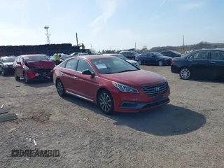 2017 Hyundai Sonata Sport with VIN 5NPE34AF6HH571353, listed as a IAAI auction lot 41796296 with 102,196 mi miles. Bid and sale history available at carsss.com. Image 1.
