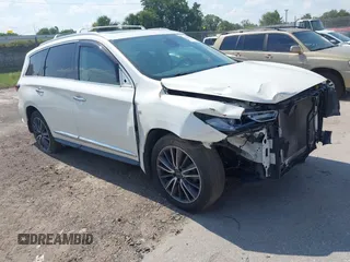 2019 Infiniti QX60 Pure with VIN 5N1DL0MN6KC508551, listed as a IAAI auction lot 42577741 with 130,937 mi miles and . Bid and sale history available at DreamBid. Image 1.