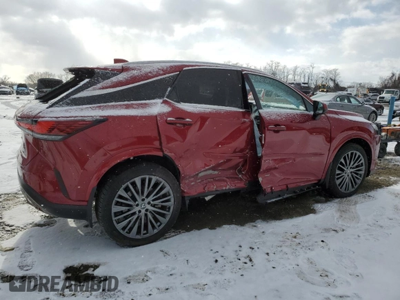 2023 Lexus RX 350h with VIN 2T2BBMCA0PC014846, listed as a Copart auction lot 88966745 with 13,384 mi miles and Salvage Title. Bid and sale history available at DreamBid. Image 3.