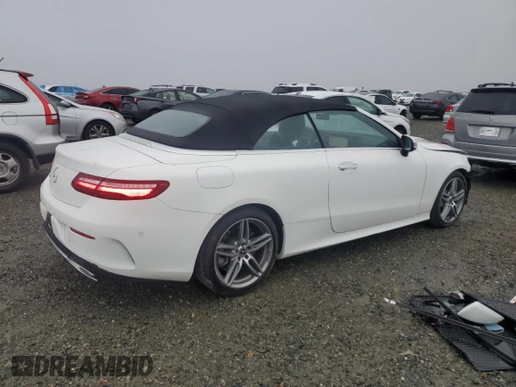 2018 Mercedes-Benz E-Class E 400 with VIN WDD1K6FB3JF041124, listed as a Copart auction lot 43188985 with 19,654 mi miles and Salvage Title. Bid and sale history available at carsss.com. Image 3.