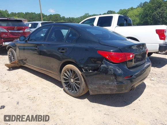 2015 Infiniti Q50 Sport with VIN JN1BV7AR2FM410593, listed as a IAAI auction lot 42346780 with 157,027 mi miles and . Bid and sale history available at DreamBid. Image 3.