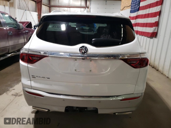 2023 Buick Enclave Essence with VIN 5GAEVAKW7PJ130426, listed as a Copart auction lot 82186494 with 156 mi miles and Salvage Title. Bid and sale history available at carsss.com. Image 6.