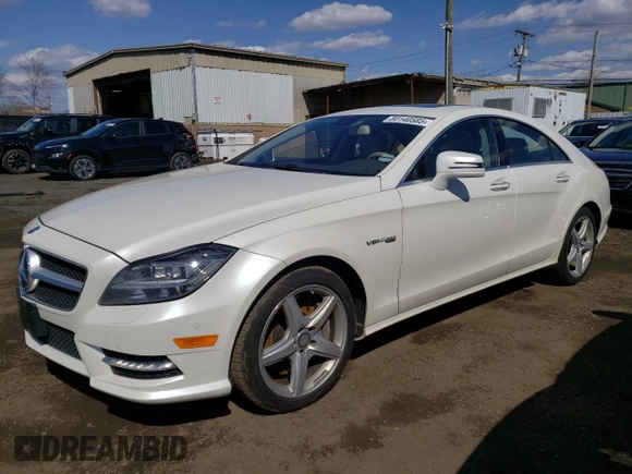 2013 Mercedes-Benz CLS-Class CLS 550 with VIN WDDLJ9BB4DA076078, listed as a Copart auction lot 50140585 with 132,264 mi miles and Salvage Title. Bid and sale history available at carsss.com. Image 1.