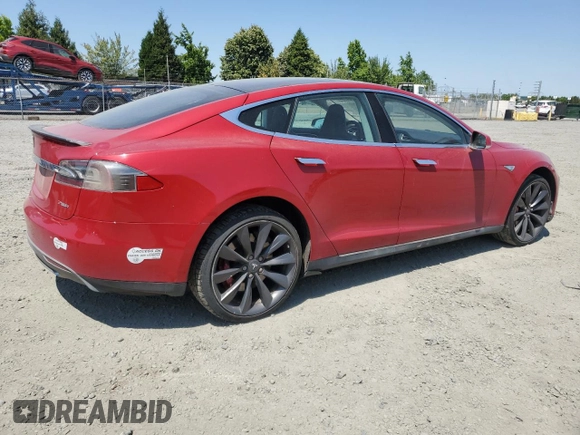 2014 Tesla Model S 60 with VIN 5YJSA1H17EFP29100, listed as a Copart auction lot 65081725 with 130,377 mi miles and Clean title. Bid and sale history available at DreamBid. Image 3.
