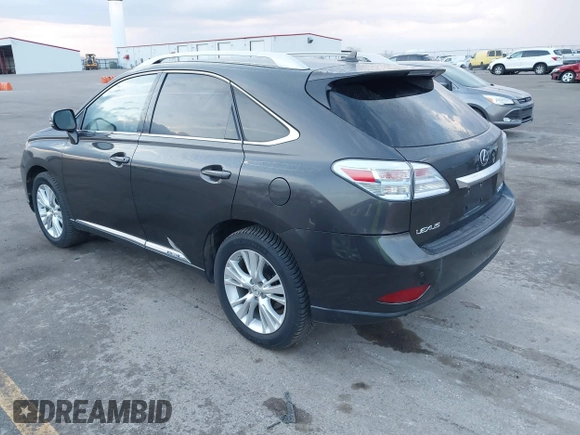 2010 Lexus RX 450h with VIN JTJBC1BA5A2027693, listed as a IAAI auction lot 41898389 with 192,344 mi miles and . Bid and sale history available at DreamBid. Image 3.