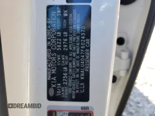2015 Kia K900 Premium with VIN KNALU4D47F6024370, listed as a Copart auction lot 84965204 with 50,999 mi miles and Salvage Title. Bid and sale history available at carsss.com. Image 12.