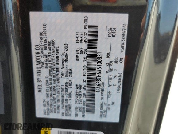 2024 Ford Mustang EcoBoost with VIN 1FA6P8TH6R5130831, listed as a Copart auction lot 75102194 with 884 mi miles and Salvage Title. Bid and sale history available at DreamBid. Image 14.