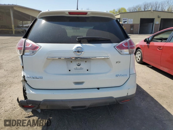 2016 Nissan Rogue SV with VIN KNMAT2MVXGP699328, listed as a Copart auction lot 54396265 with 103,302 mi miles and Salvage Title. Bid and sale history available at carsss.com. Image 6.