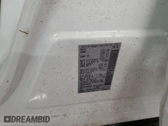 2017 Nissan Pathfinder S z VIN 5N1DR2MM0HC622863, wystawiony jako Copart lot #52114595 z przebiegiem 122 017 mil mil oraz Szkoda całkowita • Salvage title. Historia ofert i sprzedaży dostępna na DreamBid. Obrazek 15.