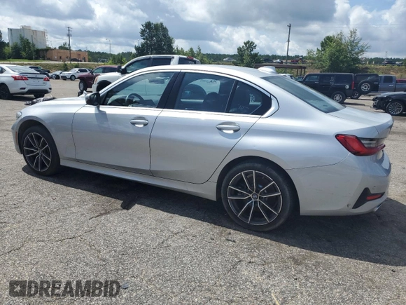 2020 BMW 3 Series 330i with VIN WBA5R1C07LFH40014, listed as a Copart auction lot 60656645 with 76,392 mi miles and Clean title. Bid and sale history available at DreamBid. Image 2.