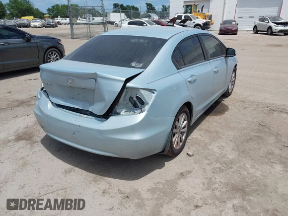2012 Honda Civic EX with VIN 19XFB2F80CE061339, listed as a IAAI auction lot 41996585 with 112,841 mi miles and . Bid and sale history available at DreamBid. Image 4.