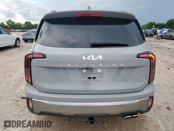 2023 Kia Telluride SX X-Line with VIN 5XYP5DGC1PG400127, listed as a Copart auction lot 62950045 with 23,443 mi miles and Salvage title. Bid and sale history available at DreamBid. Image 6.